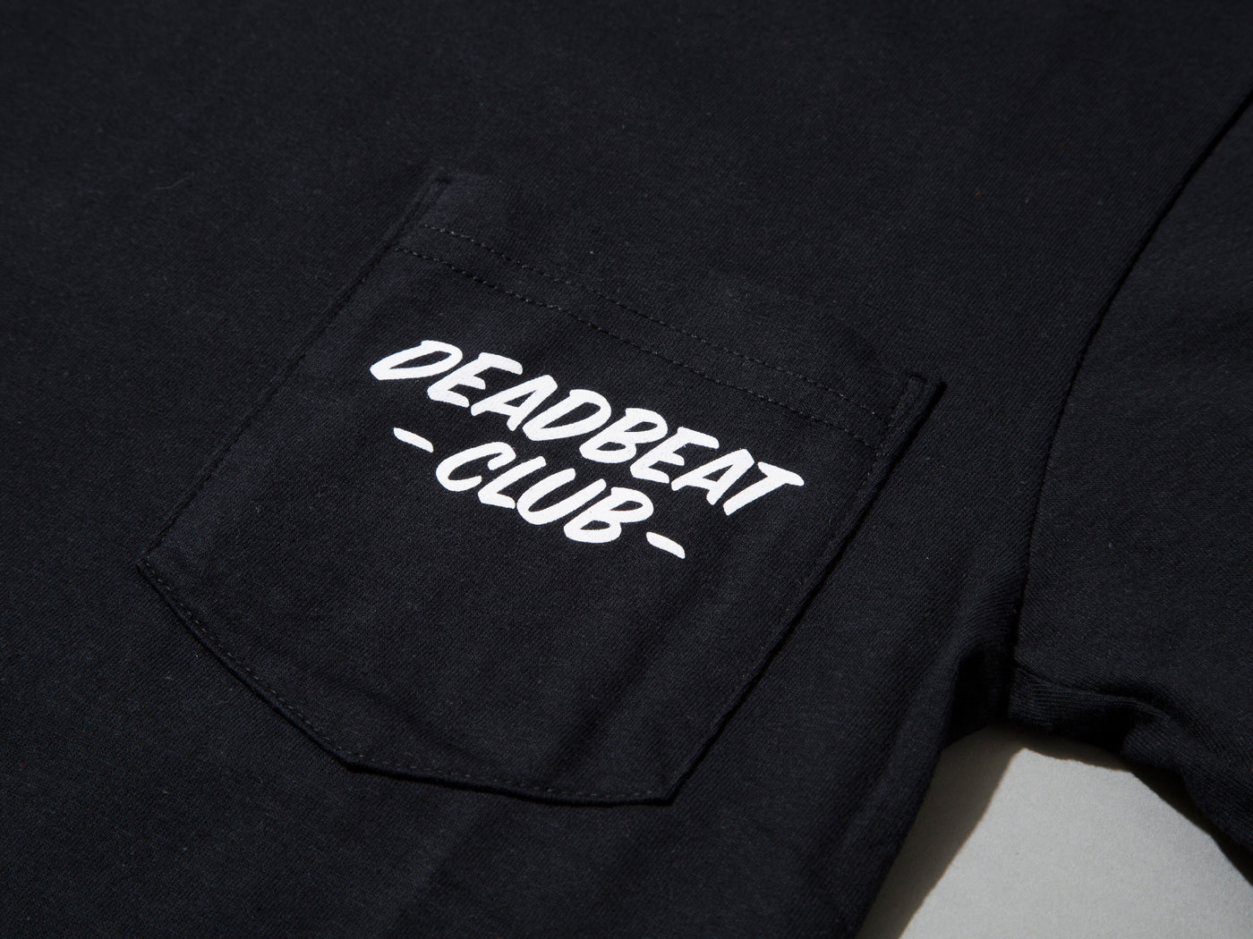 DEADBEAT CLUB POCKET SHIRT - BLACK
